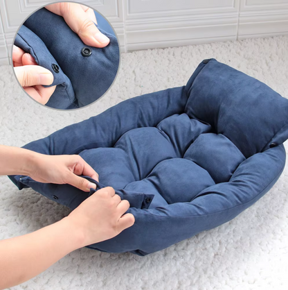 Lit pour Chien Douillet avec Coussin - Lit pour Animaux Doux et Lavable pour Chiens et Chats