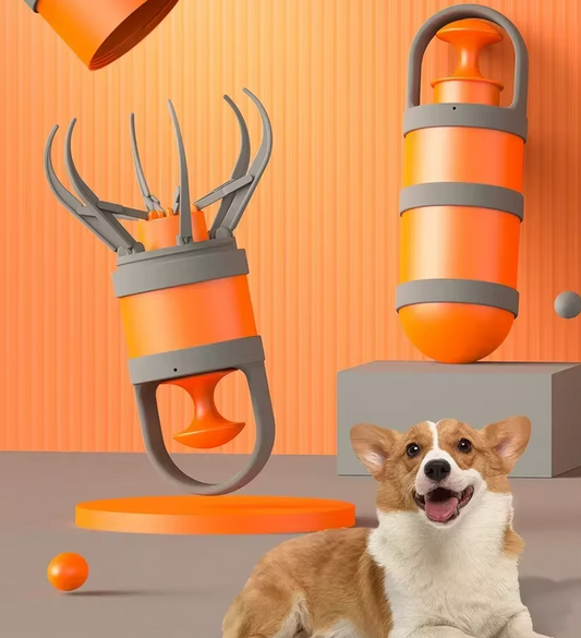 Ramasseur de Déjections Canines Portable avec Support de Sac et Mécanisme à Un Bouton
