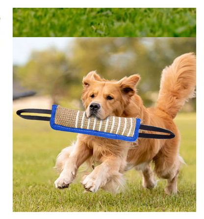 Saucisse à Croquer pour Chiens - Jouet D' Entraînement Robuste en Jute avec Poignées pour Chiots Chiens Adultes