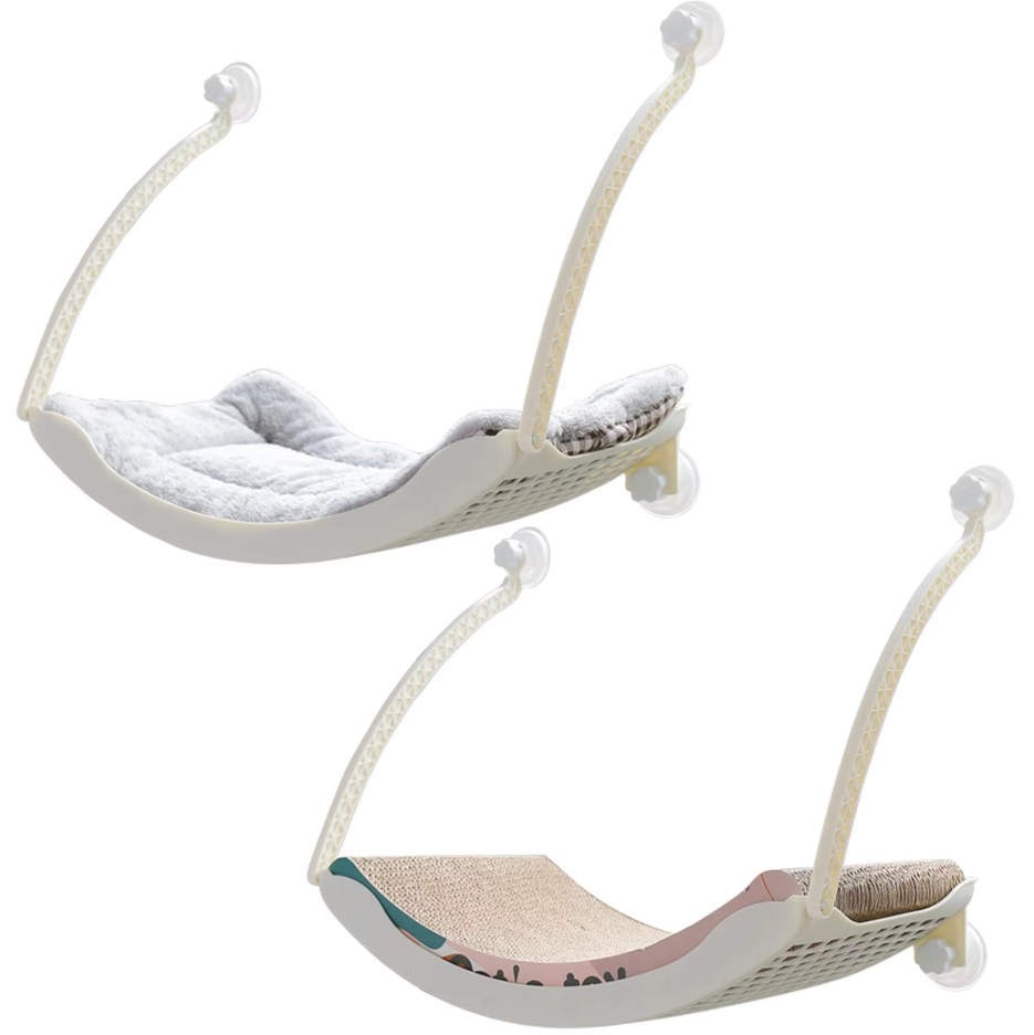 Hamac pour Fenêtre de Chat - Couchage Stable et Confortable avec Ventouses