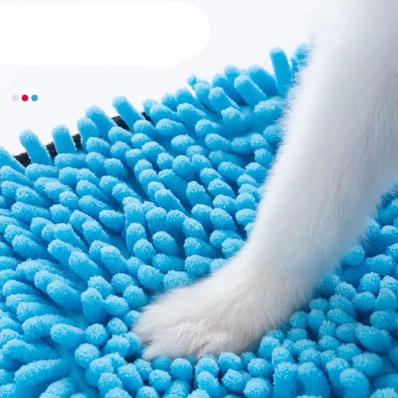 Serviette pour Animaux en Microfibre avec Gant - Super Absorbant Doux pour Chiens Chats