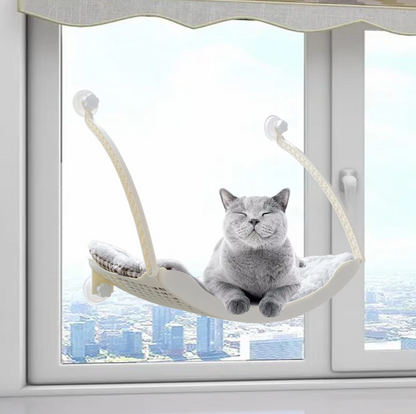 Hamac pour Fenêtre de Chat - Couchage Stable et Confortable avec Ventouses