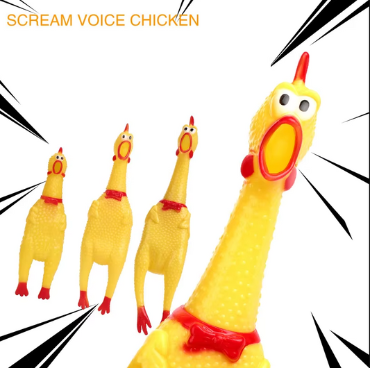 Poulet en Caoutchouc qui Couine - Jouet Amusant pour Chiens