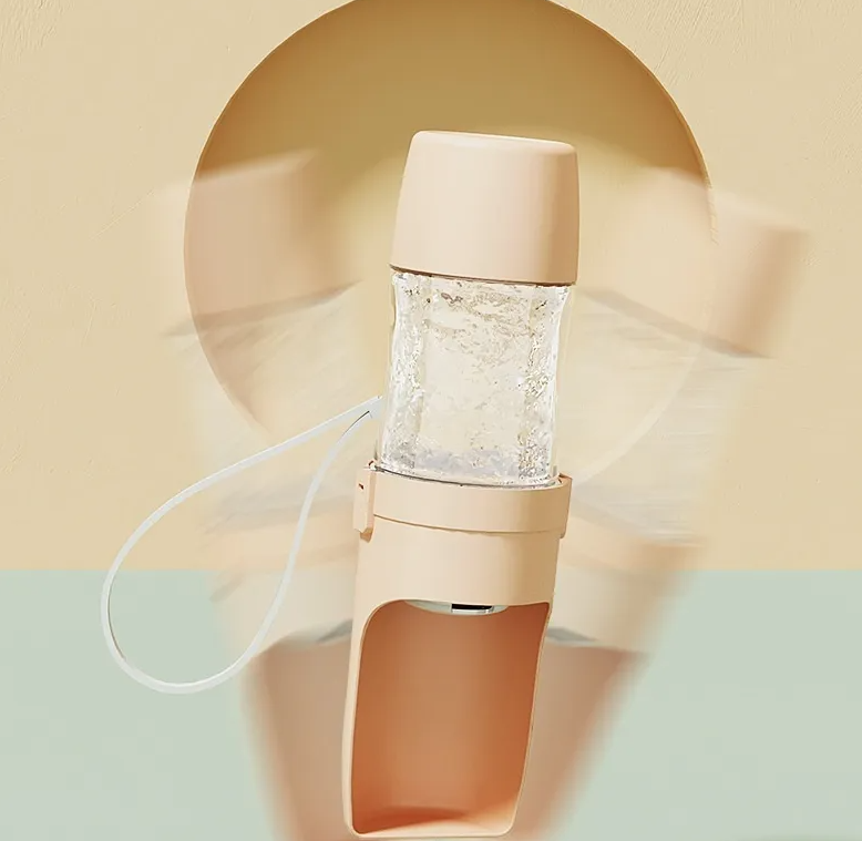 Bouteille D' Eau Pliable pour Animaux Domestiques avec Réservoir de Nourriture
