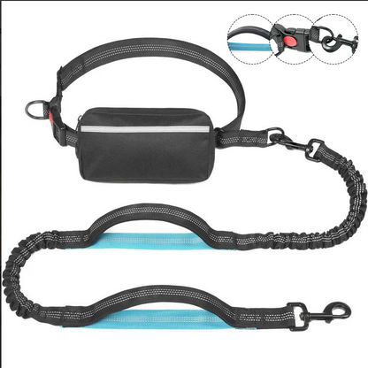 Laisse pour Chien Mains - Libres avec Poche Ventrale