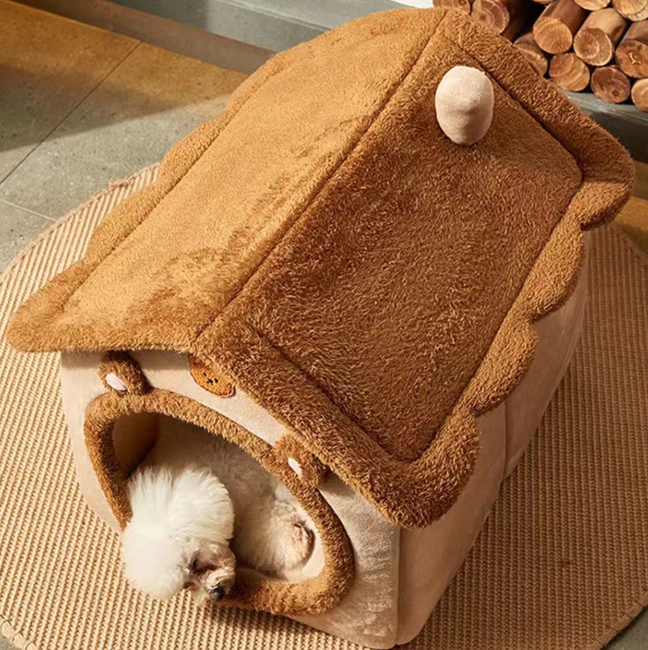 La Maison Confortable pour Animaux de Compagnie - Lit Doux et Chauffant pour Chats et Chiens au Design Douillet