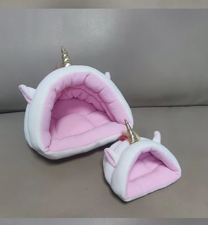 Lit pour Chat au Design Licorne - Lit Confortable pour Animaux Domestiques , pour Chats et Petits Chiens