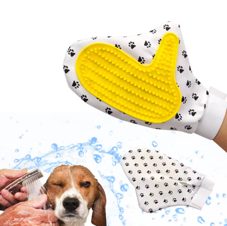 Gant de Soin pour Animaux de Compagnie pour Chiens et Chats - Gant de Massage à Picots Souples