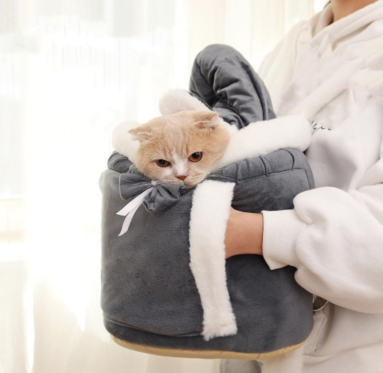 Sangle de Transport pour Chat en Peluche Douce - Confortable et Design Mignon