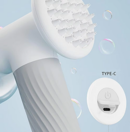Brosse Électrique pour Chiens avec Fonction Massage - Soin en Douceur et Nettoyage en Profondeur avec Recharge Usb