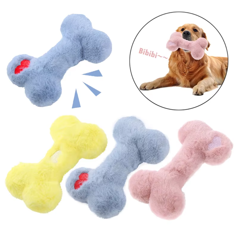 Articles à Mâcher en Peluche pour Chiens - Jouets de Dentition Mous avec Couineur