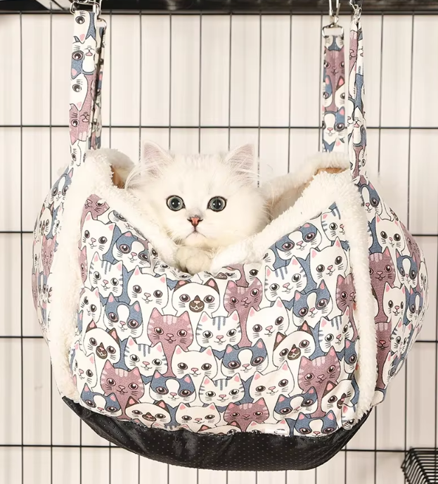 Corbeille de Repos pour Chats avec Motif de Chat - Corbeille Douce et Confortable pour Chats