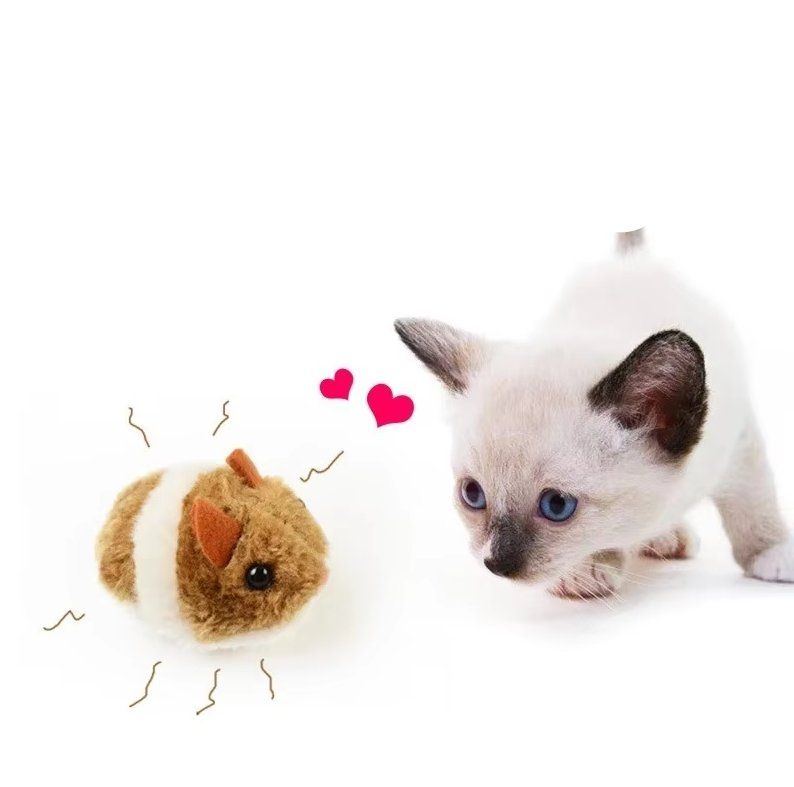 Jouets Interactifs pour Chats - Hamster Électrique en Peluche