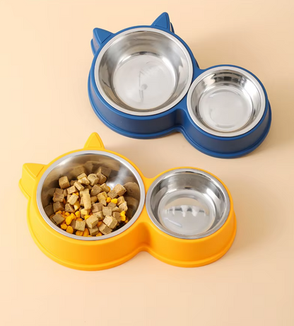Set D' Assiettes pour Chats avec des Oreilles de Chat et une Base Antidérapante