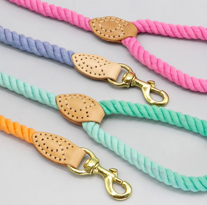Laisse Spirale En Coton Pour Chiens Avec Mousqueton