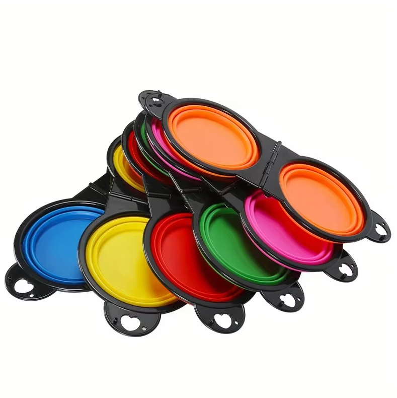 Ecuelle Double Pliable et Réglable pour Animaux Domestiques