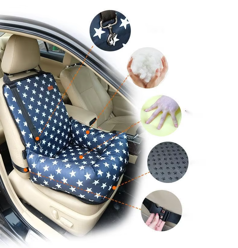 Siège pour Chien en Voiture - Siège de Sécurité pour Chiens avec Sangles et Rembourrage Doux