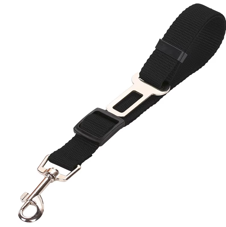 Ceinture De Sécurité Pour Chiens En Voiture - Laisse Réglable Avec Mousqueton En Noir