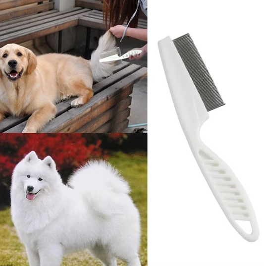 Kit Peigne à Puces pour Animaux de Compagnie - Peigne à Dents Fines pour Chats Chiens