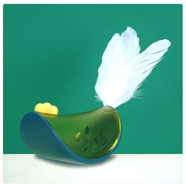 Jouet Interactif pour Chats avec Ressort et Fonction Snack pour une Occupation Active