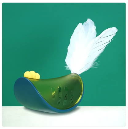 Jouet Interactif pour Chats avec Ressort et Fonction Snack pour une Occupation Active