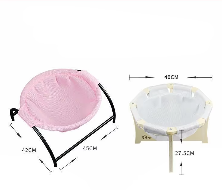 Hamac pour Chats - Lit pour Chats Respirant avec Support Métallique Stable pour des Pauses Confortables