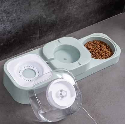 Distributeur D' Eau et de Nourriture pour Animaux Domestiques avec Système Anti-gouttes