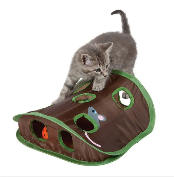 Tente Pour Chats Avec Jouets - Caverne Interactive Avec Souris Et Balles Pour Chats