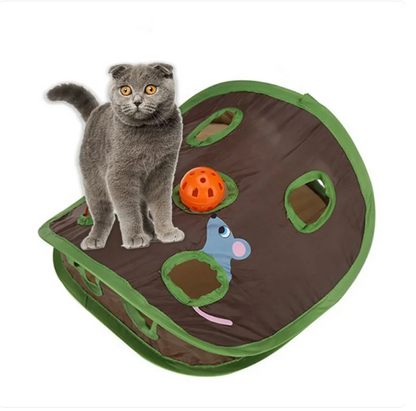 Tente Pour Chats Avec Jouets - Caverne Interactive Avec Souris Et Balles Pour Chats