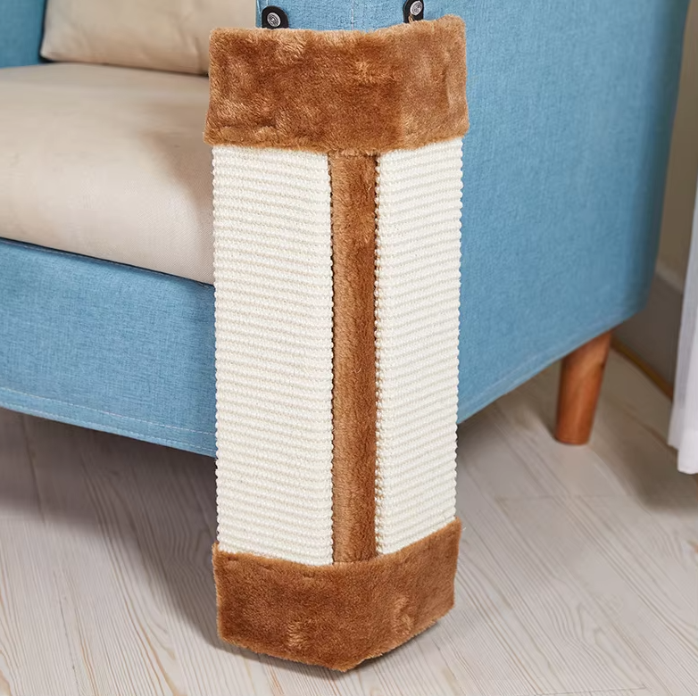 Plat à Gratter pour Chats avec Revêtement Doux - Tapis à Gratter à Fixer au Mur
