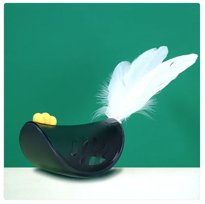 Jouet Interactif pour Chats avec Ressort et Fonction Snack pour une Occupation Active