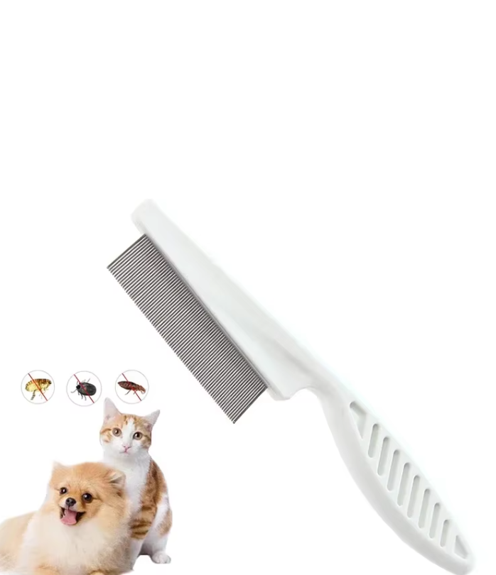 Kit Peigne à Puces pour Animaux de Compagnie - Peigne à Dents Fines pour Chats Chiens
