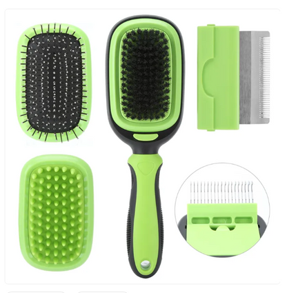 Brosse pour Chiens et Chats avec Peigne Amovible - Brosse 2 en 1 pour un Toilettage en Douceur