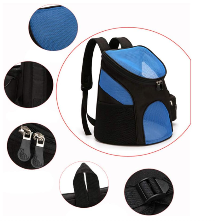 Sac à Dos de Transport pour Animaux Domestiques avec Design en Filet - Sac de Transport Confortable pour Chats et Petits Chiens