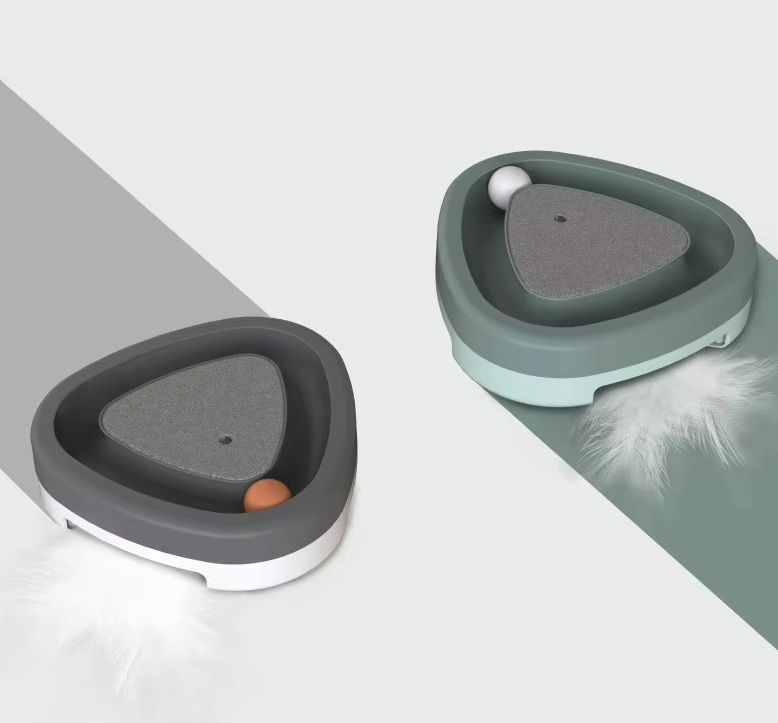 Jouet Interactif pour Chat avec Balle - Griffoir et Piste de Jeu pour les Chats Actifs