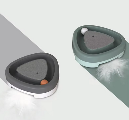 Jouet Interactif pour Chat avec Balle - Griffoir et Piste de Jeu pour les Chats Actifs