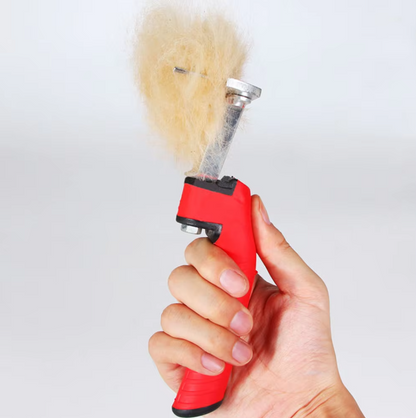 Râteau De Toilettage Pour Chiens Avec Poignée Rouge En Acier Inoxydable