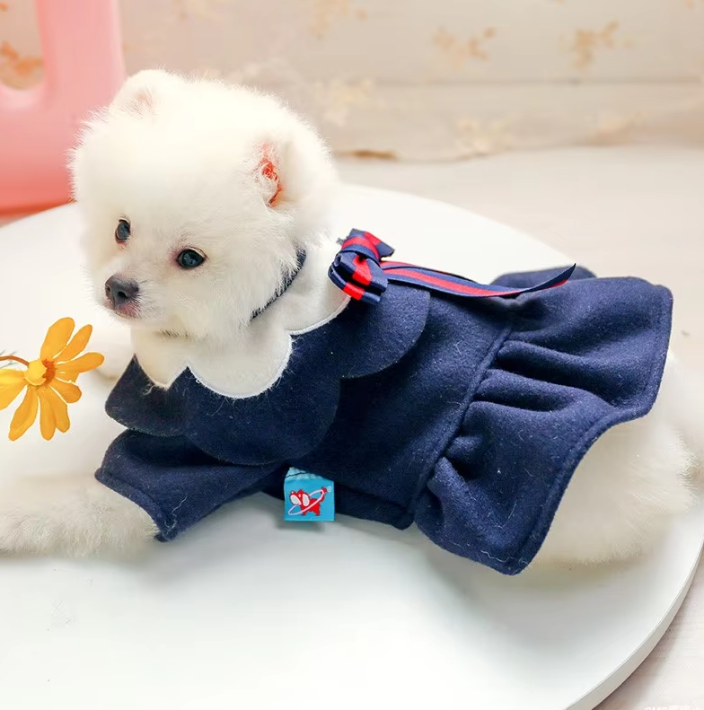 Manteau Pour Chien En Rouge Avec Col Élégant - Doux Et Confortable Pour Les Petits Chiens