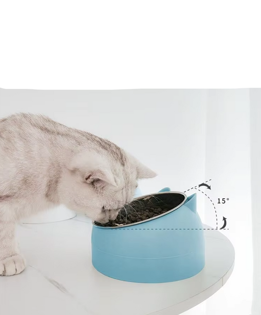 Écuelle pour Chat Inclinée à 15 Degrés pour une Alimentation Confortable