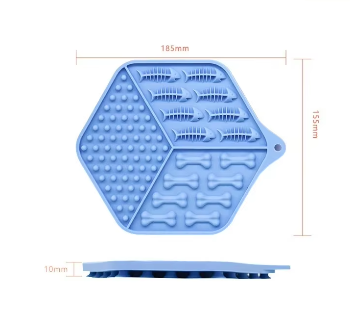 Nourriture en Silicone pour Chiens et Chats - Tapis à Lécher Antidérapant pour les Repas et les Collations