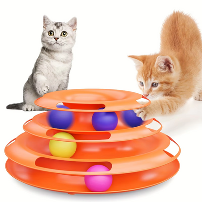 Tour de Jeu avec Balles - Jouet pour Chat à 3 Niveaux