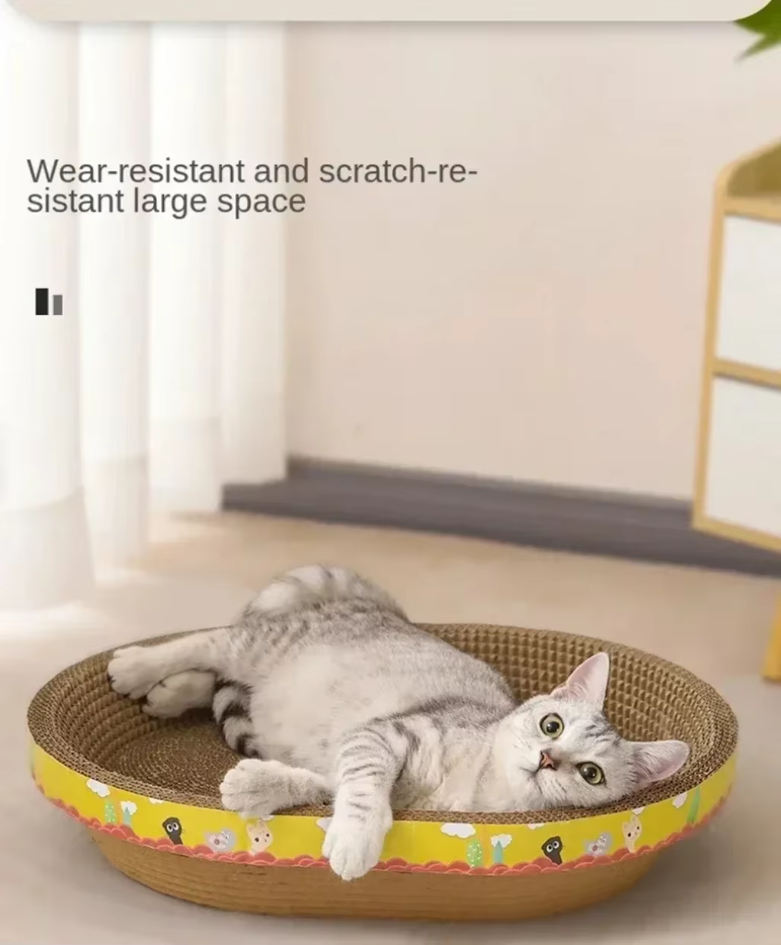 Plateau pour Chats Résistant aux Griffes - Tapis Grattoir Robuste avec Grande Zone de Confort
