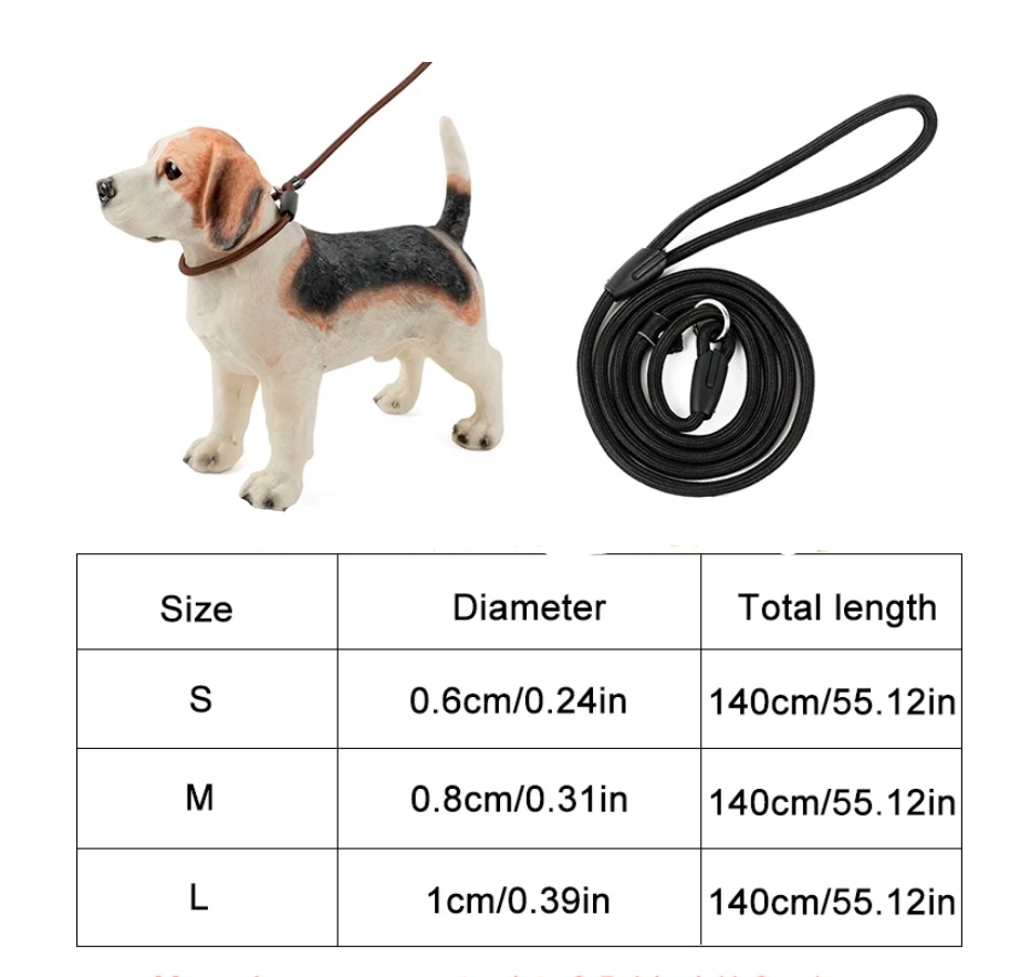 Laisse De Chien En Corde Résistante Avec Mousqueton Pour Une Promenade En Toute Sécurité