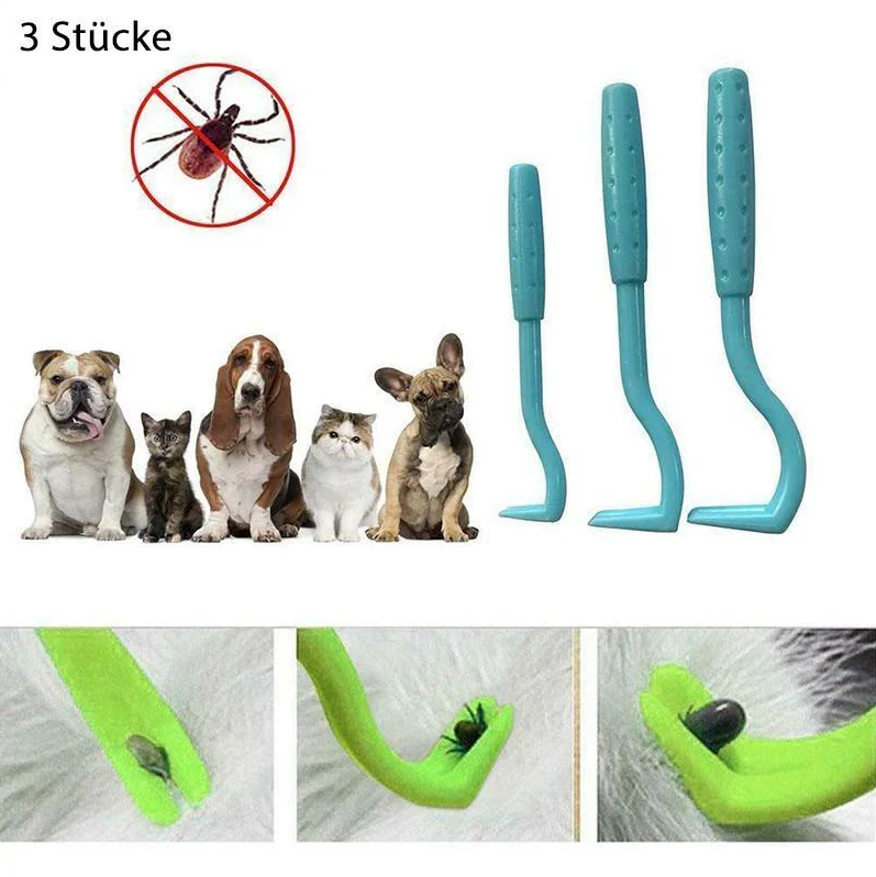 Set de Crochets à Tiques pour Animaux de Compagnie ( 3 Pièces )