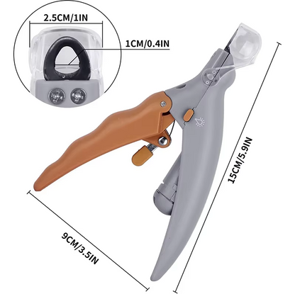 Cisaille à Griffes pour Animaux Domestiques - Cisaille à Griffes Précise et Sûre avec Loupe à Led