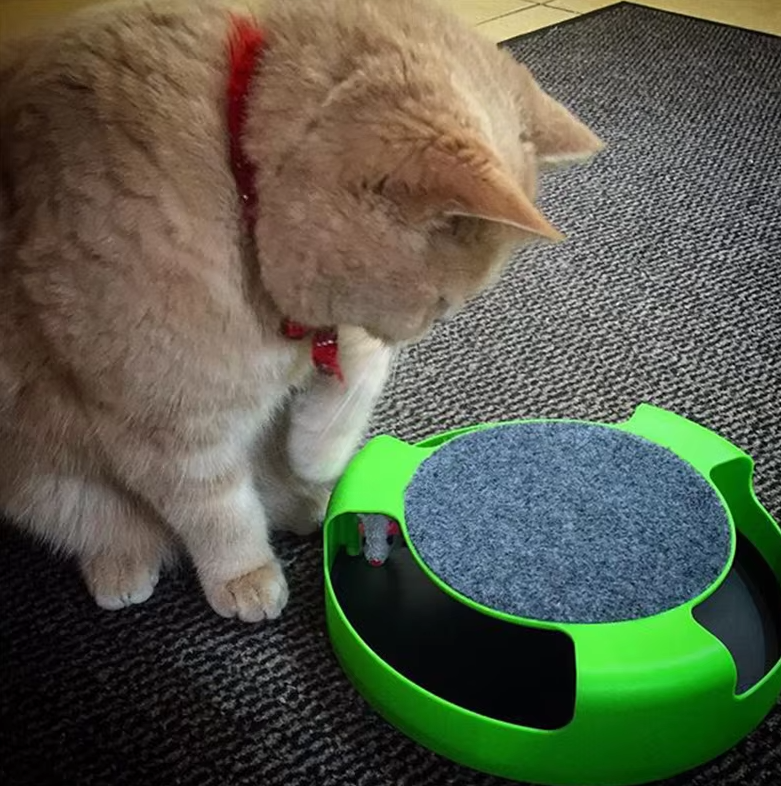 Jouets Interactifs pour Chats avec Souris - Jouet avec Souris Mobile pour Chats