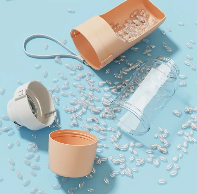 Bouteille D' Eau Pliable pour Animaux Domestiques avec Réservoir de Nourriture