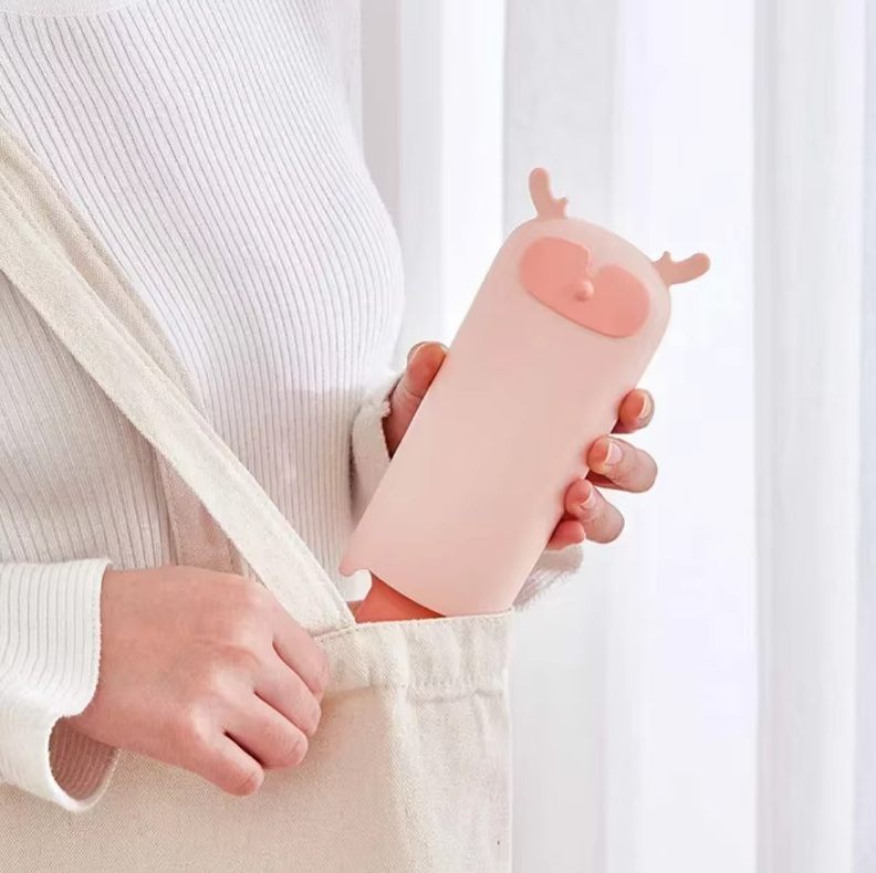 Rouleau Pelucheux Réutilisable pour les Poils D' Animaux avec un Design D' Animal Mignon et un Boîtier de Protection