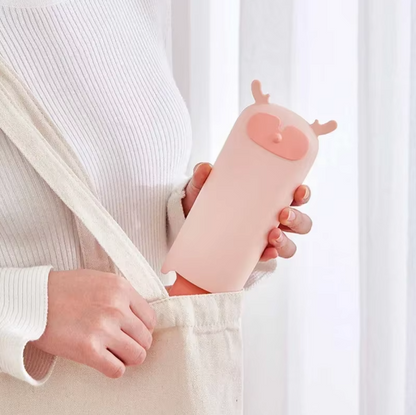 Rouleau Pelucheux Réutilisable pour les Poils D' Animaux avec un Design D' Animal Mignon et un Boîtier de Protection