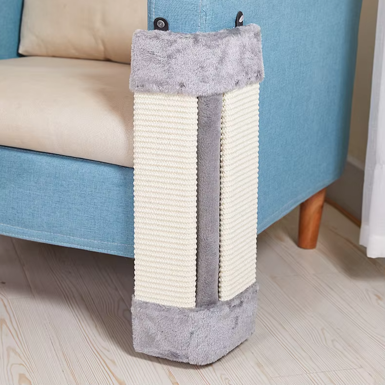 Plat à Gratter pour Chats avec Revêtement Doux - Tapis à Gratter à Fixer au Mur